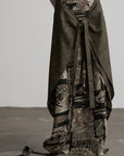 DOINDULGE Convertible Multi-Way Wrap Printed Maxi Skirt