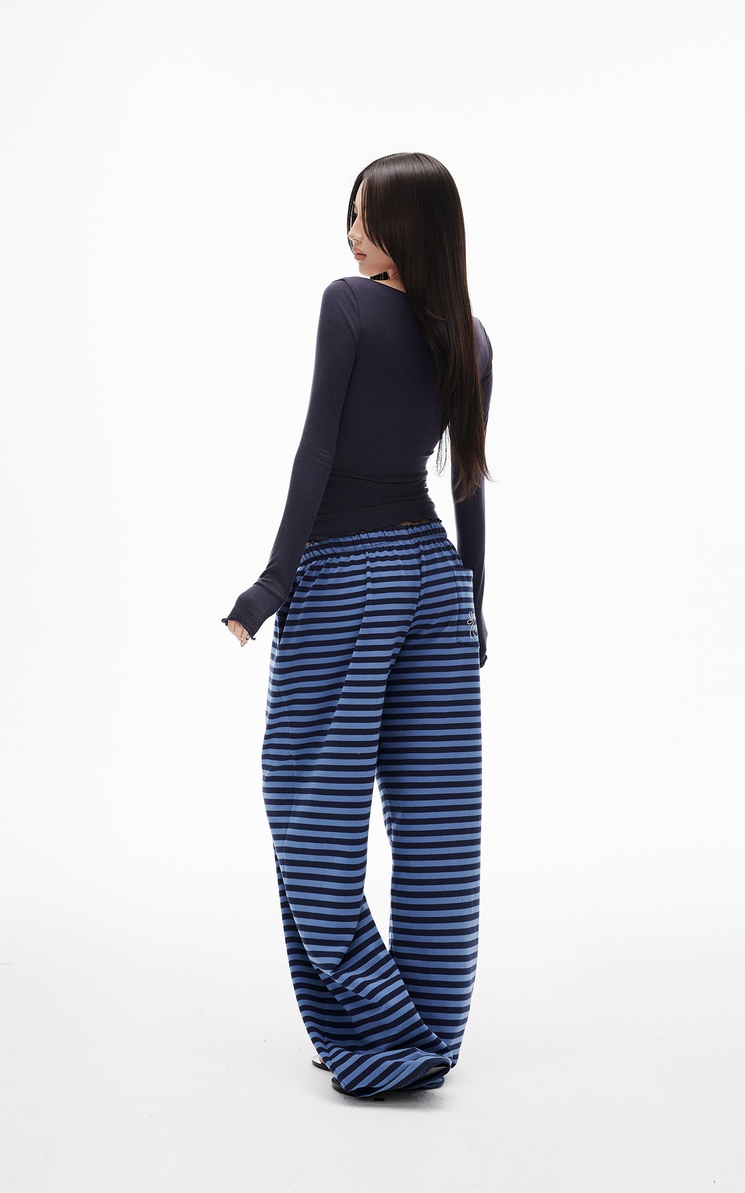 IAMXIAA Striped Straight Leg Sweatpants