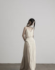 DOINDULGE Faux Two-Piece V-Neck Camisole Maxi Dress