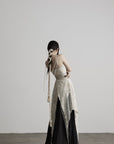 DOINDULGE Square Neck Lace Panel Asymmetric Cami Dress