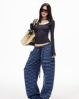IAMXIAA Striped Straight Leg Sweatpants
