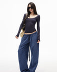 IAMXIAA Scoop Neck Pocket Long Sleeve Tee