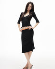 IAMXIAA Lace Trim Top & Midi Skirt Set