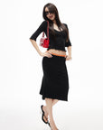 IAMXIAA Lace Trim Top & Midi Skirt Set