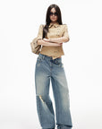 IAMXIAA Asymmetric Double Button Tailored Shirt