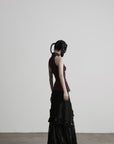 DOINDULGE Detachable Asymmetric Lace Maxi Skirt