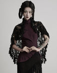 DOINDULGE Detachable Asymmetric Lace Maxi Skirt