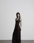DOINDULGE Tie-Neck Sculpted Bust Halter Top
