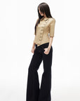 IAMXIAA Low Rise Wide Leg Flare Jeans