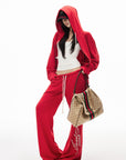 IAMXIAA Zip Hoodie & Wide-Leg Sweatpants Set