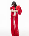 IAMXIAA Zip Hoodie & Wide-Leg Sweatpants Set