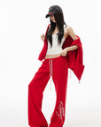 IAMXIAA Zip Hoodie & Wide-Leg Sweatpants Set