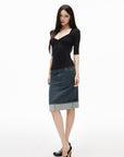 IAMXIAA Square Neck Seam Detail Top