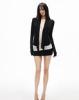 IAMXIAA Draped Tie-Front Long Sleeve Cardigan