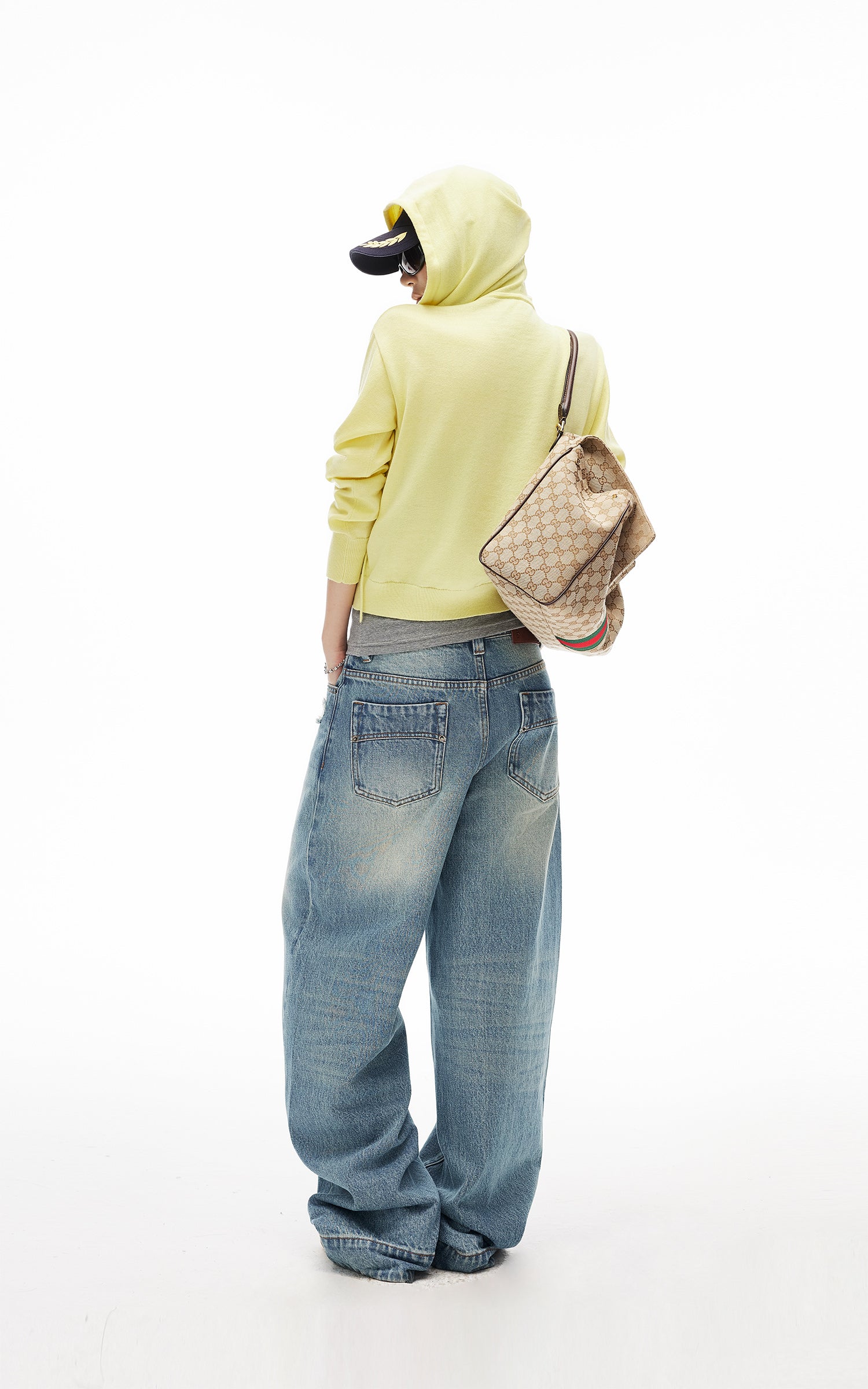 IAMXIAA Butter Yellow Knit Zip-Up Hoodie