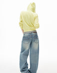 IAMXIAA Light Wash Distressed Baggy Jeans