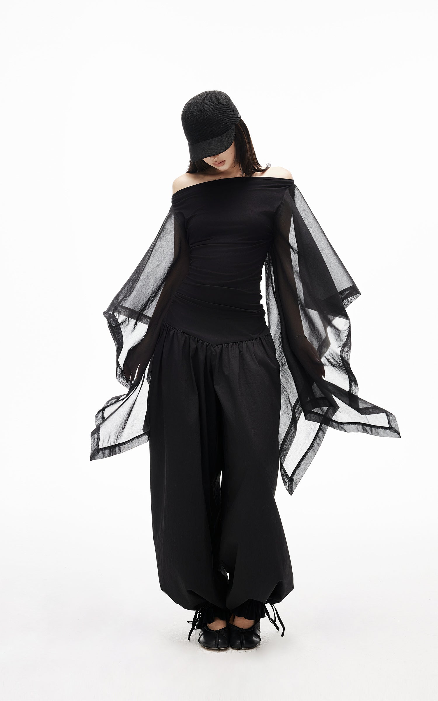 IAMXIAA Low-Rise Gathered Balloon Pants