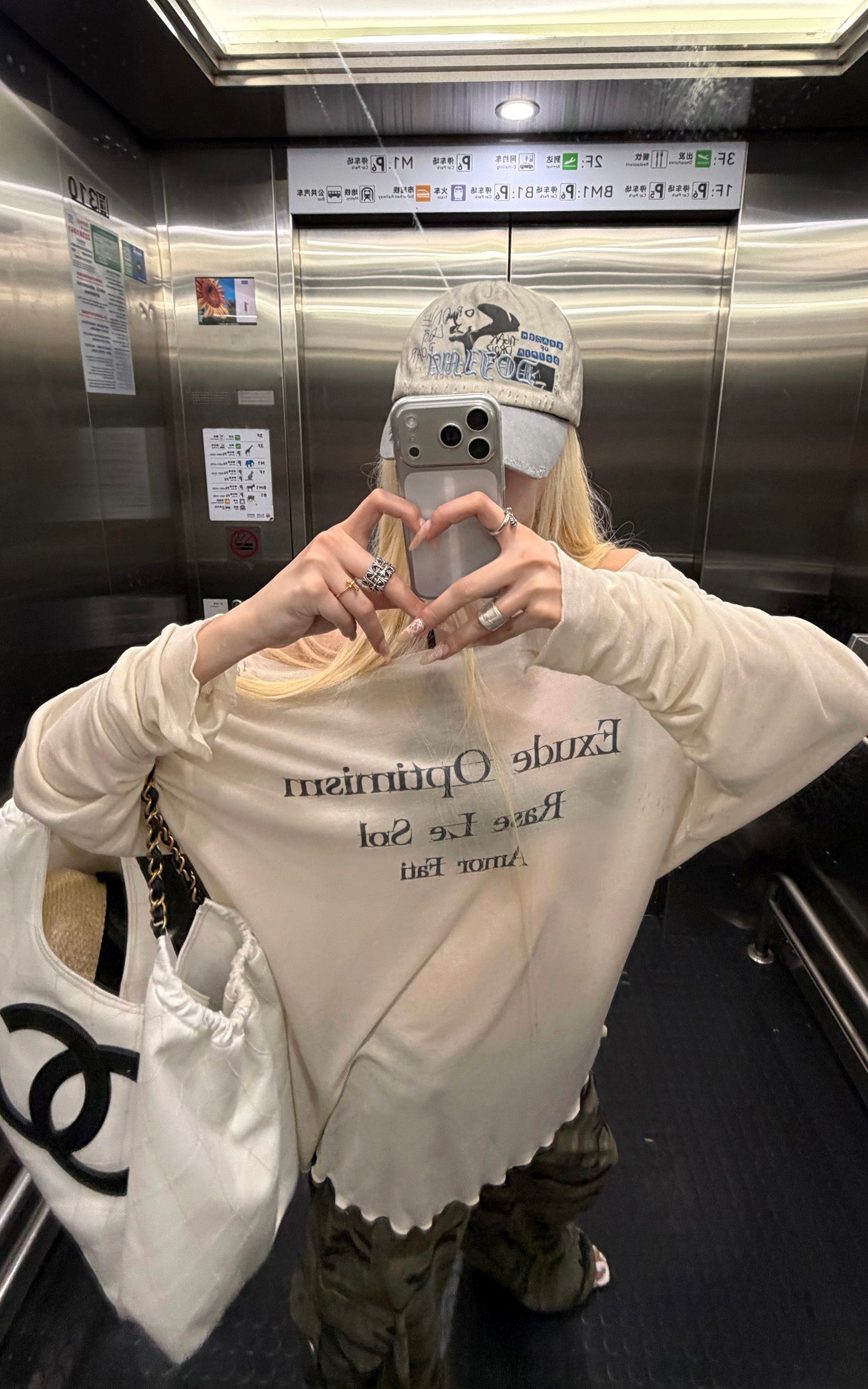 Rase le sol Exude Optimism Sheer Wide-Neck Long Sleeve Top