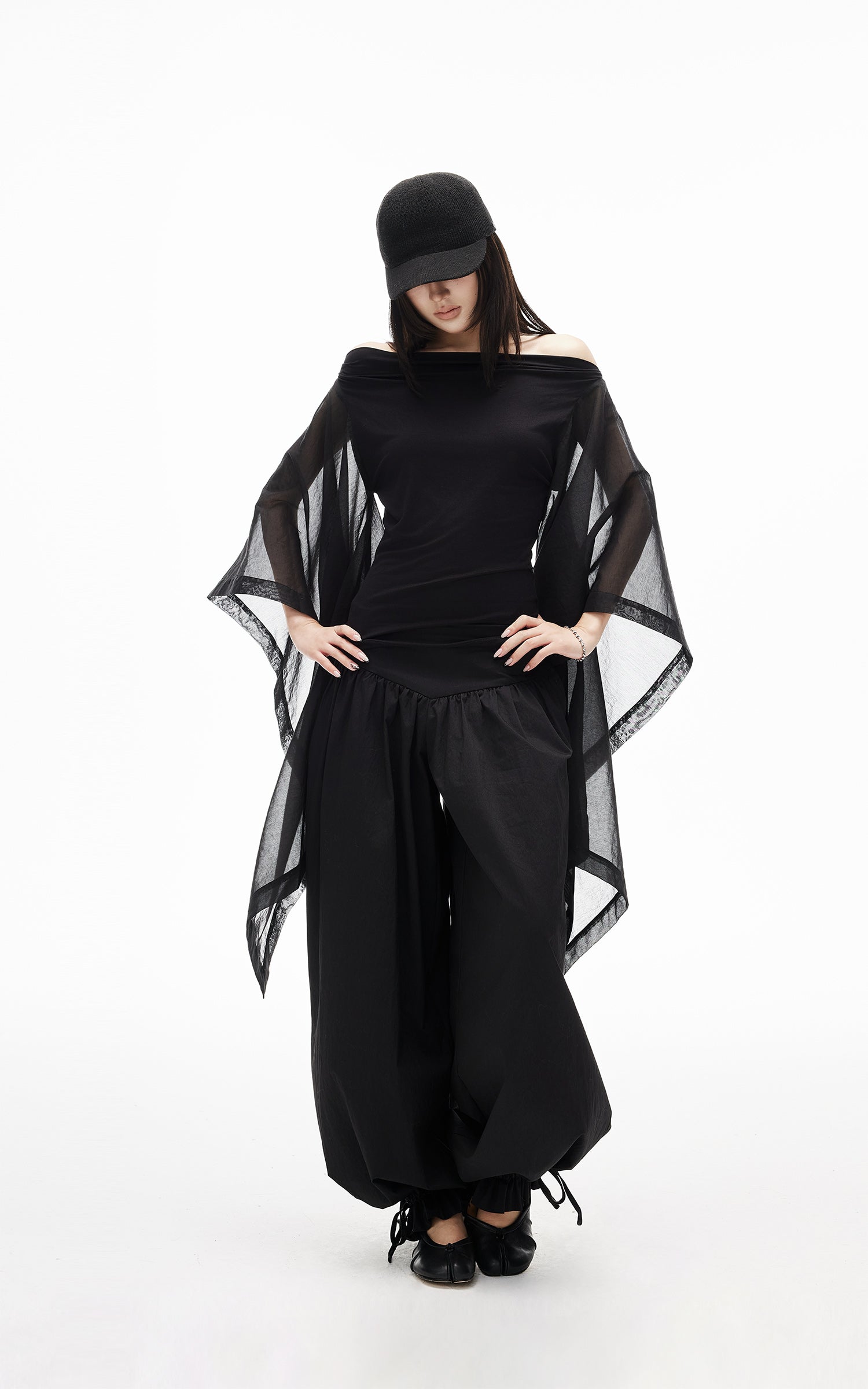 IAMXIAA Low-Rise Gathered Balloon Pants