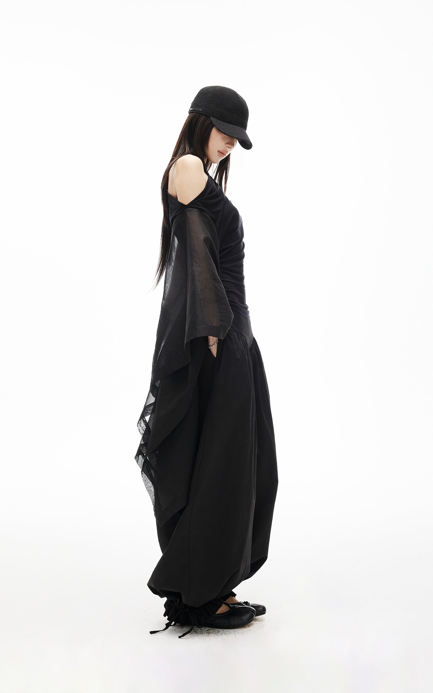 IAMXIAA Low-Rise Gathered Balloon Pants