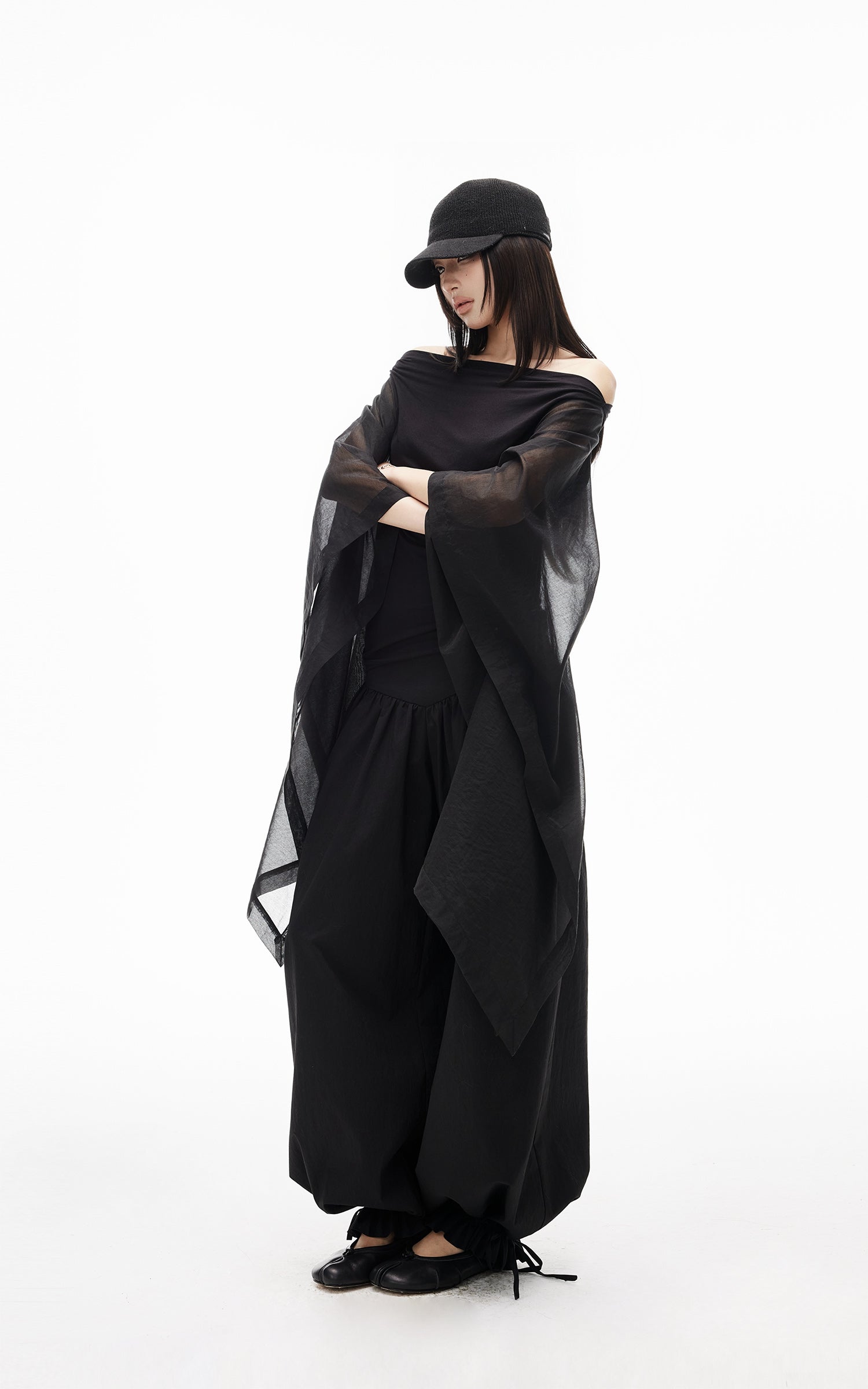 IAMXIAA Low-Rise Gathered Balloon Pants