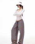 IAMXIAA Striped Straight Leg Sweatpants