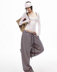 IAMXIAA Striped Straight Leg Sweatpants