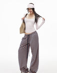 IAMXIAA Striped Straight Leg Sweatpants