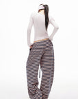 IAMXIAA Striped Straight Leg Sweatpants