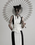DOINDULGE Contrast Panel Fitted Maxi Dress