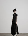 DOINDULGE Low-Rise Pleated Wide-Leg Balloon Pants