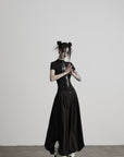 DOINDULGE Low-Rise Pleated Wide-Leg Balloon Pants