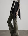DOINDULGE Crossover Waist Flared Leg Pants