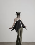 DOINDULGE Crossover Waist Flared Leg Pants