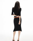 IAMXIAA Lace Trim Top & Midi Skirt Set