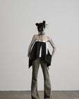 DOINDULGE Crossover Waist Flared Leg Pants