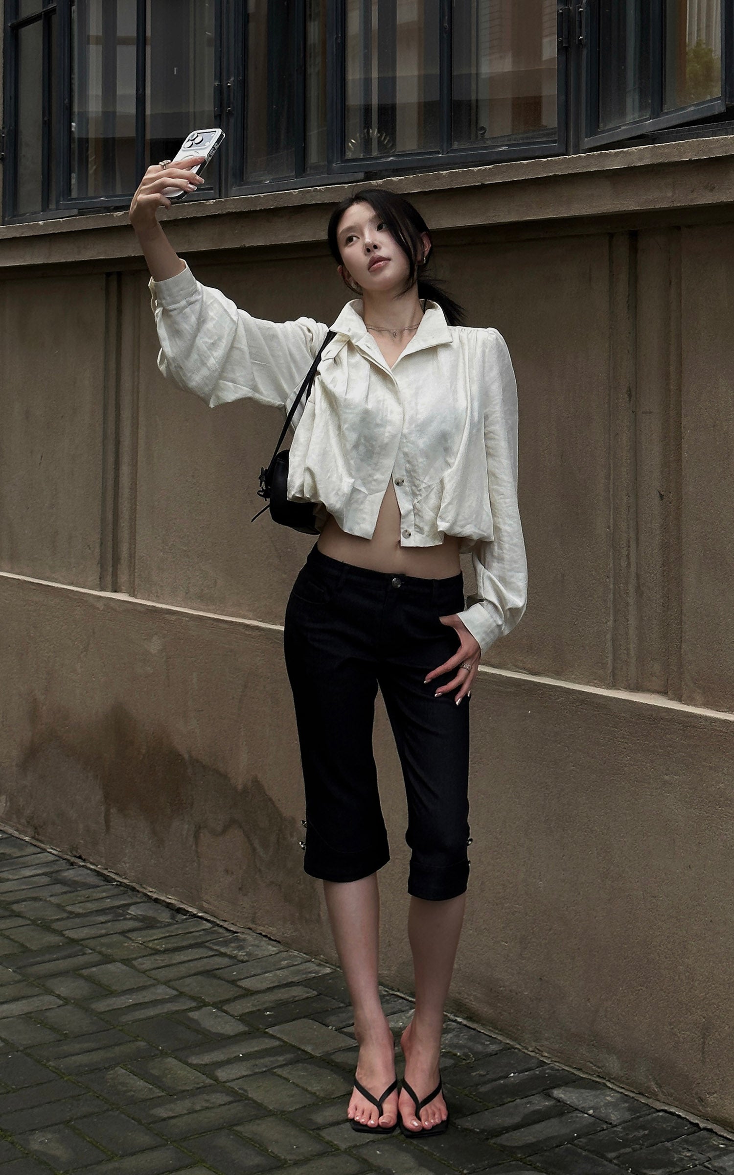 Hydrae Tailored Knee Length Wide Leg Pants