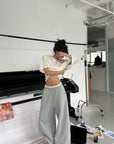 WARDEN EDGE Layered Waist Oversized Wide-Leg Sweatpants