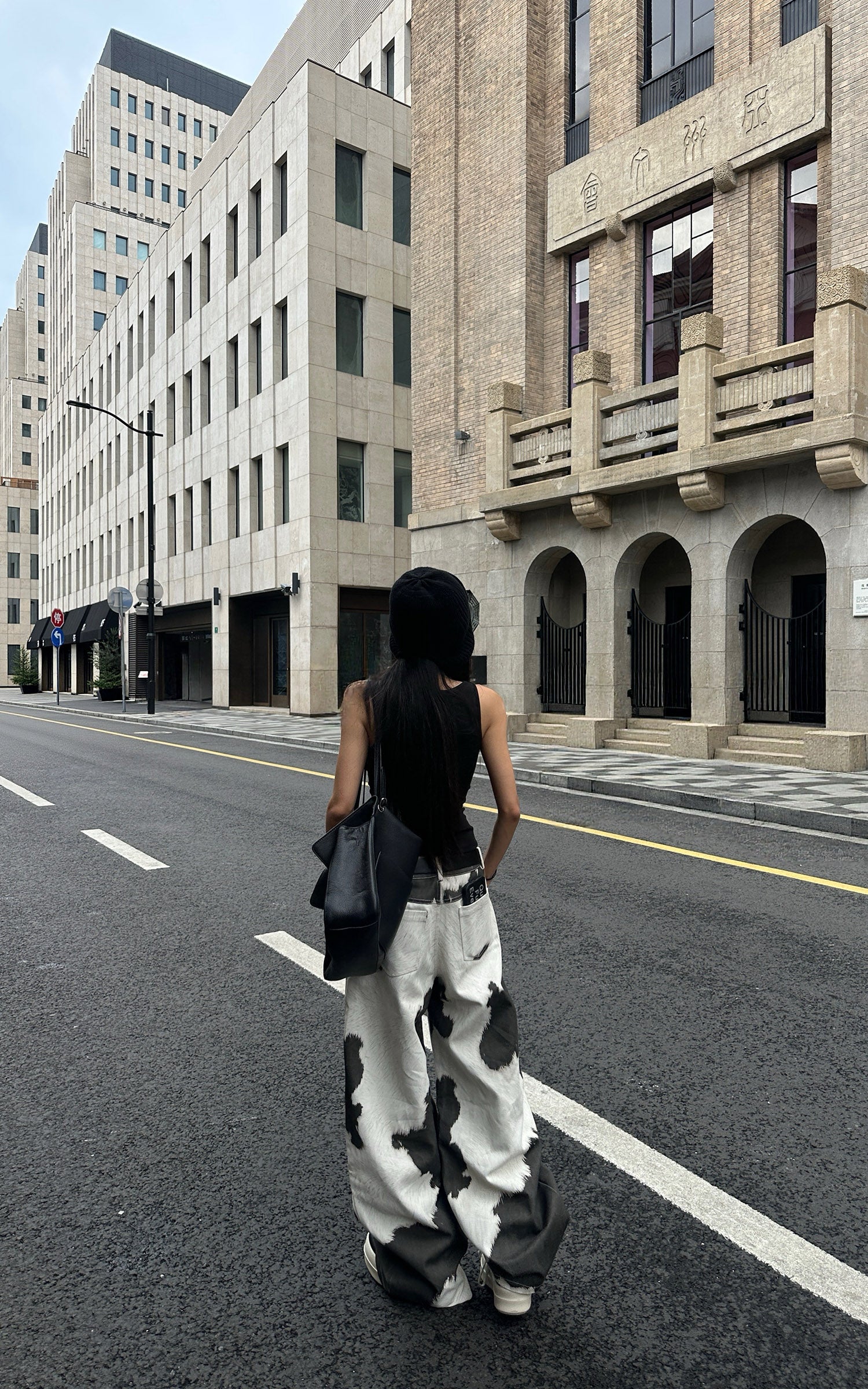 WARDEN EDGE Asymmetric Layered Tank Top With Sculptural Hemline
