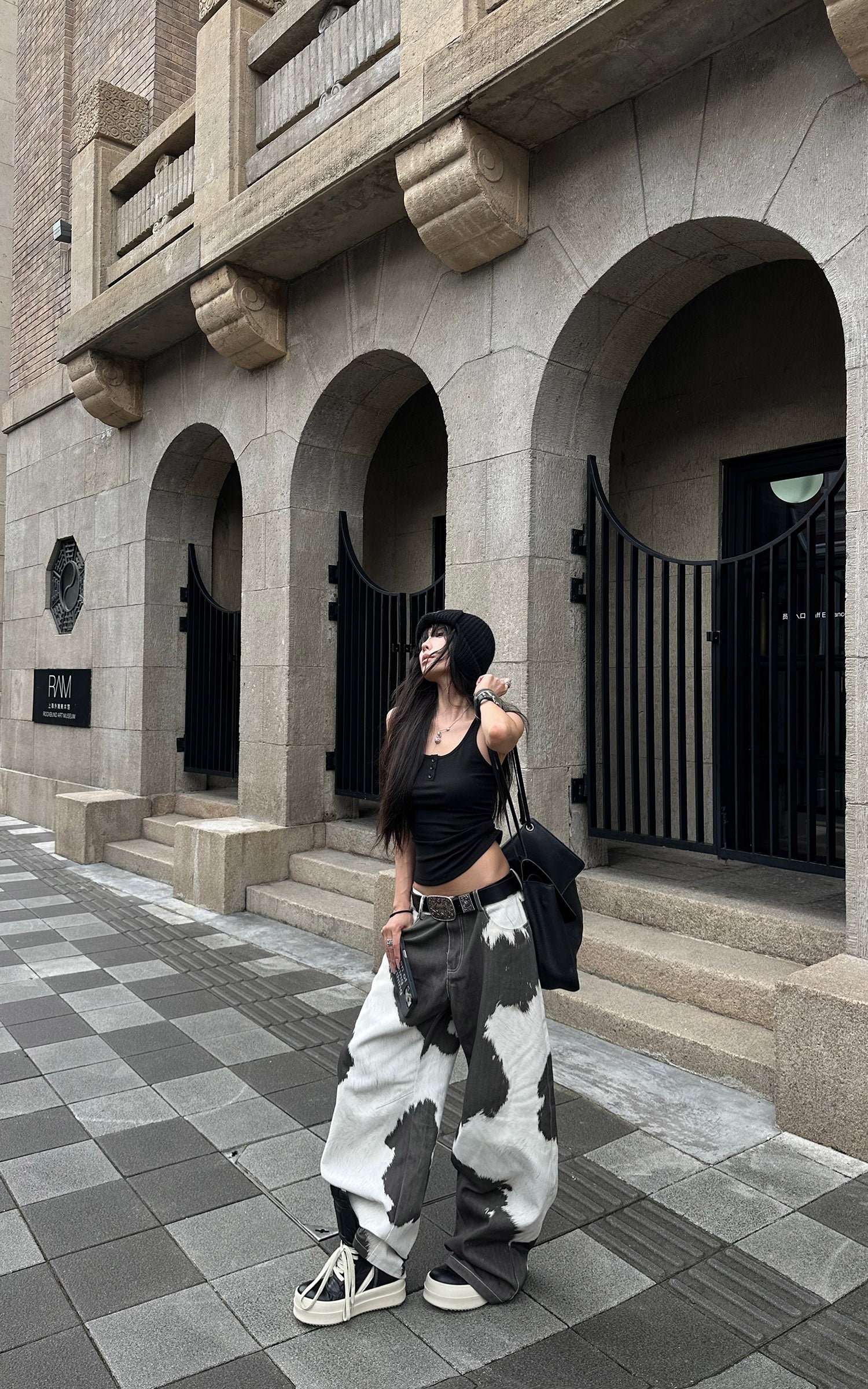 WARDEN EDGE Asymmetric Layered Tank Top With Sculptural Hemline