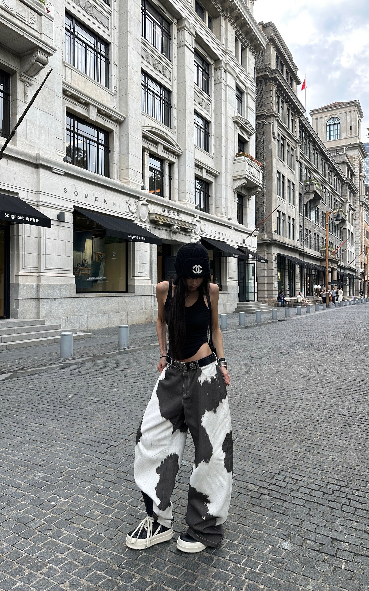 WARDEN EDGE Asymmetric Layered Tank Top With Sculptural Hemline