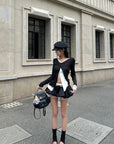 WARDEN EDGE Asymmetric Layered Button Long Sleeve Top
