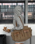 ROVENTE Striped Terry Zip Hoodie & Shorts Set