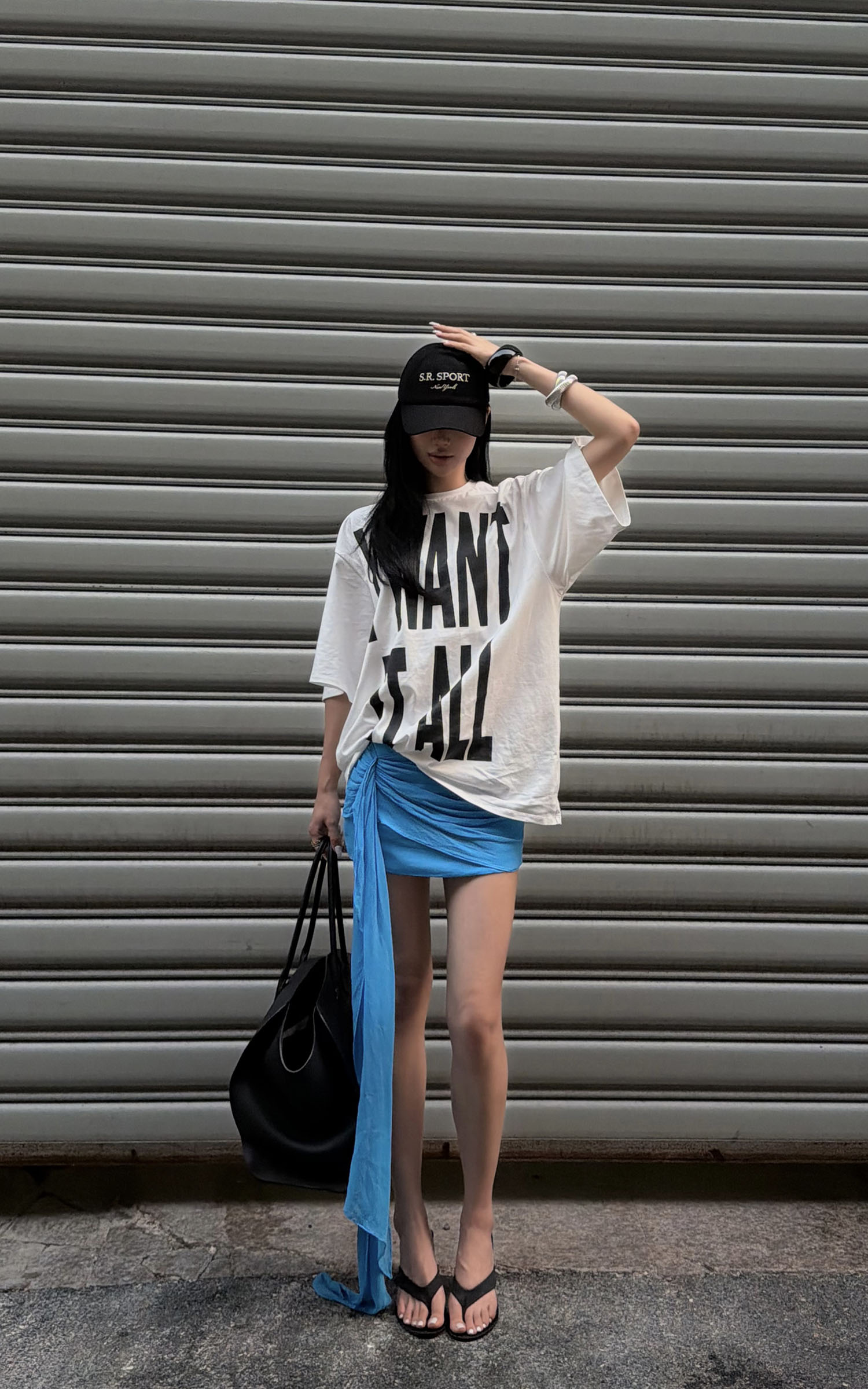 ROVENTE Ruched Scarf Mini Skirt