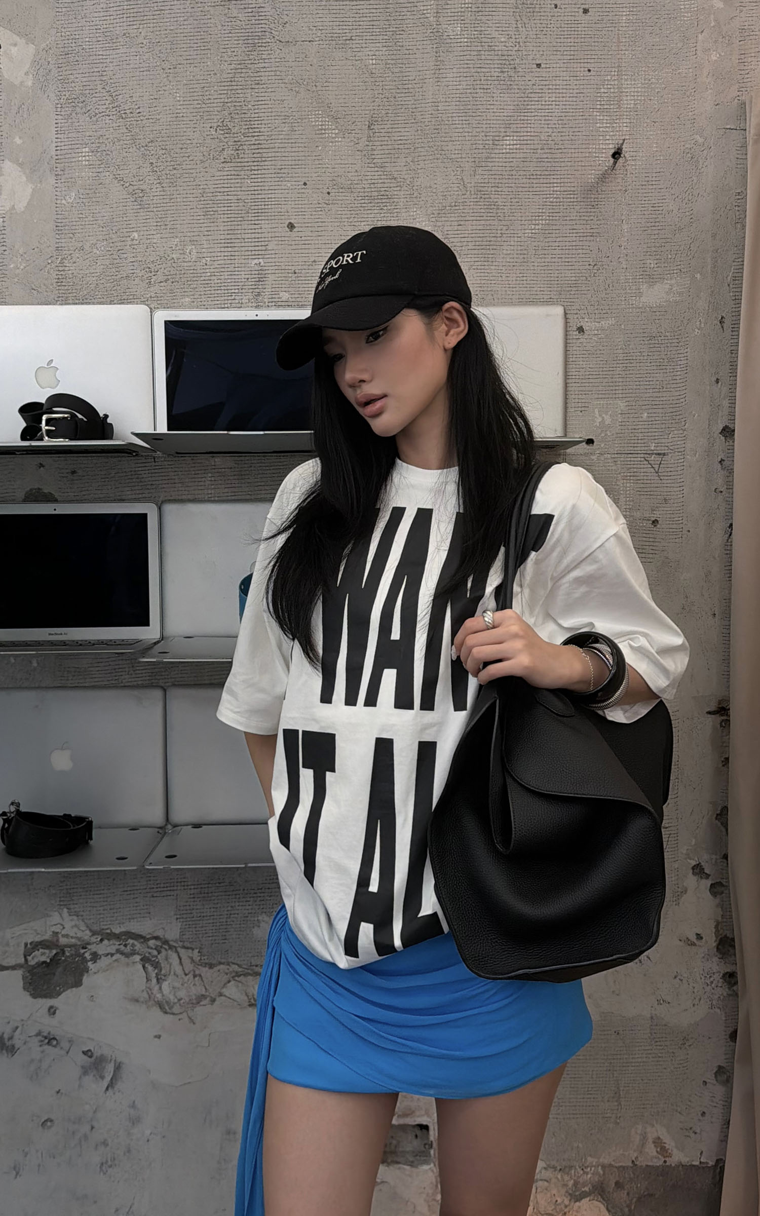 ROVENTE Statement Print Oversized T-Shirt
