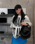 ROVENTE Statement Print Oversized T-Shirt