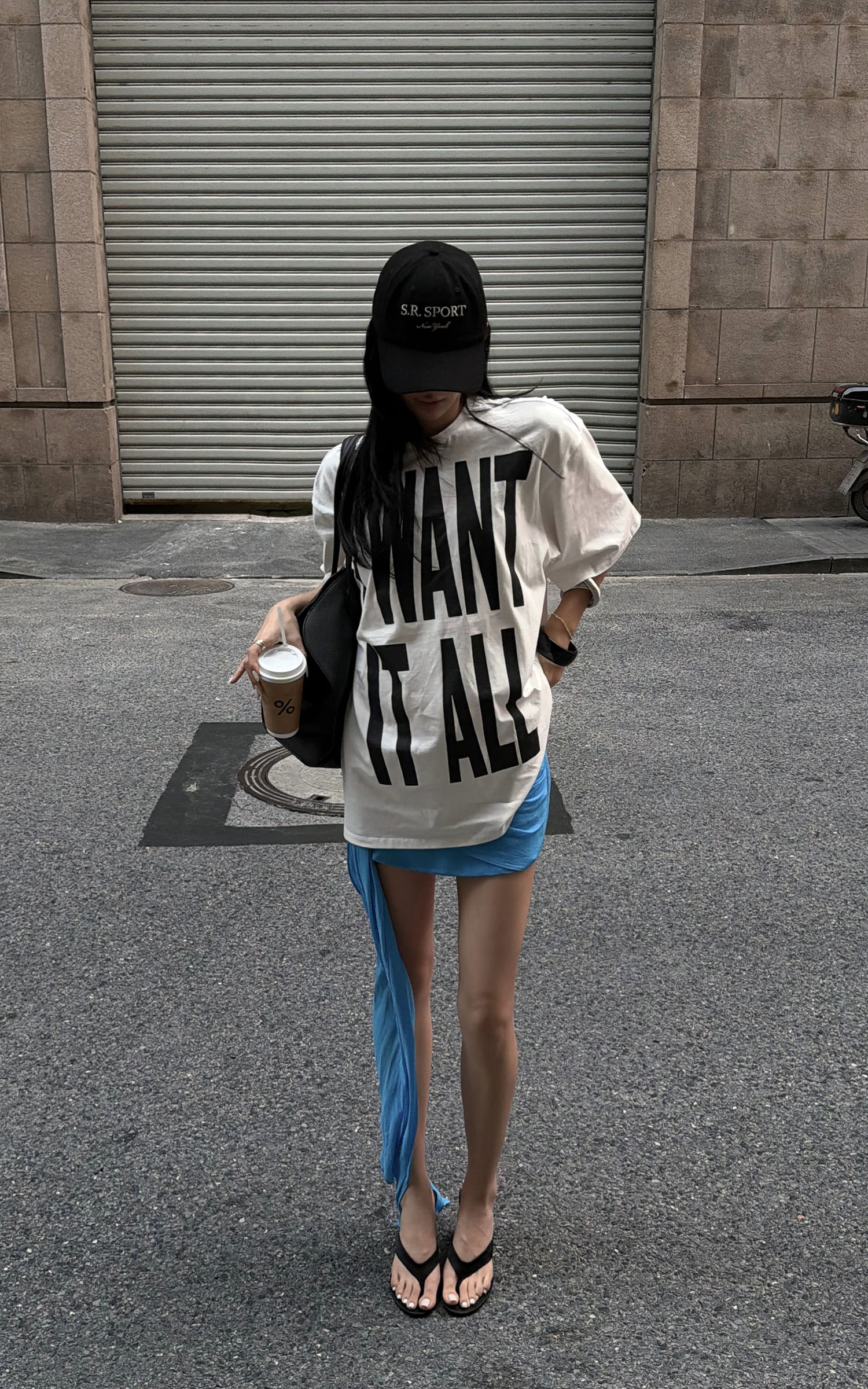 ROVENTE Statement Print Oversized T-Shirt