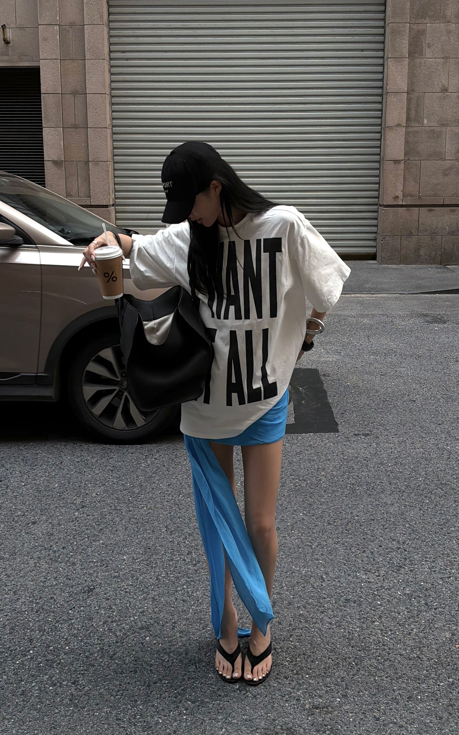 ROVENTE Statement Print Oversized T-Shirt