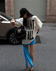 ROVENTE Statement Print Oversized T-Shirt
