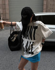 ROVENTE Statement Print Oversized T-Shirt